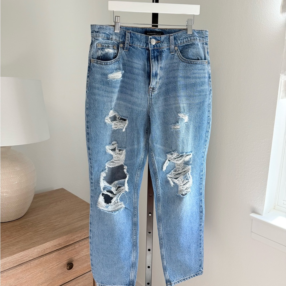 Aeropostale Light Washed Boyfriend Jeans Size 8